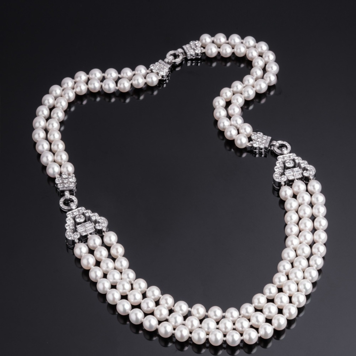 Anastasia, Pearl and diamond necklace